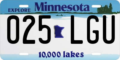 MN license plate 025LGU