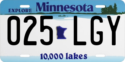 MN license plate 025LGY