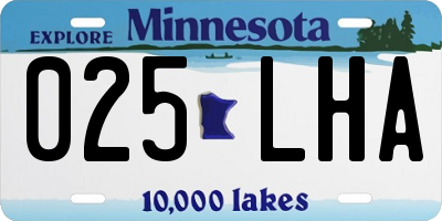 MN license plate 025LHA