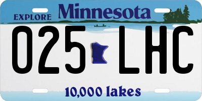MN license plate 025LHC