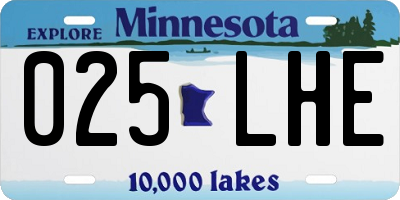 MN license plate 025LHE