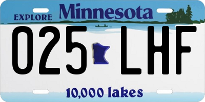 MN license plate 025LHF