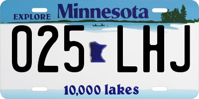 MN license plate 025LHJ