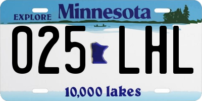 MN license plate 025LHL