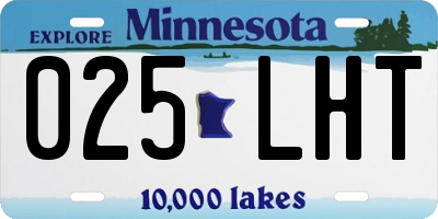 MN license plate 025LHT