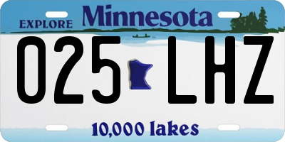 MN license plate 025LHZ