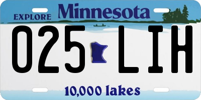 MN license plate 025LIH