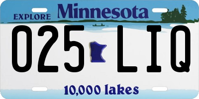 MN license plate 025LIQ