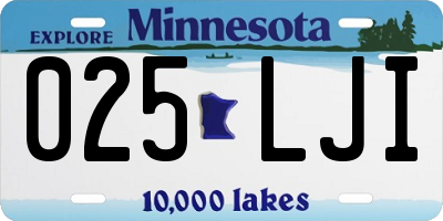 MN license plate 025LJI