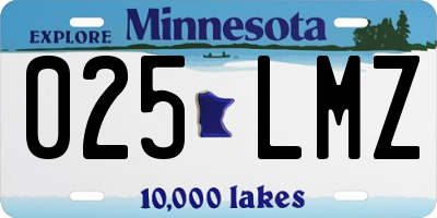 MN license plate 025LMZ