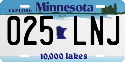 MN license plate 025LNJ