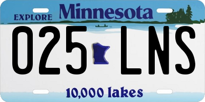 MN license plate 025LNS