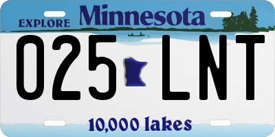 MN license plate 025LNT