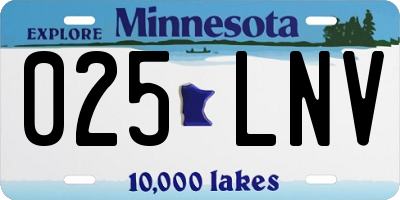 MN license plate 025LNV