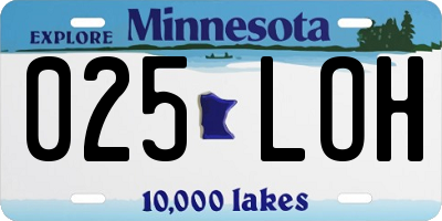 MN license plate 025LOH