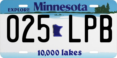 MN license plate 025LPB
