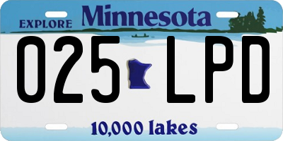 MN license plate 025LPD