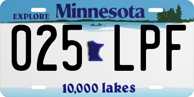 MN license plate 025LPF