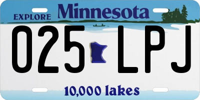 MN license plate 025LPJ
