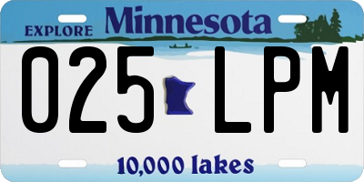 MN license plate 025LPM