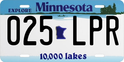 MN license plate 025LPR