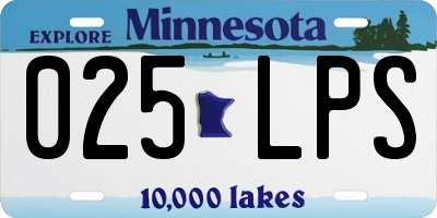 MN license plate 025LPS