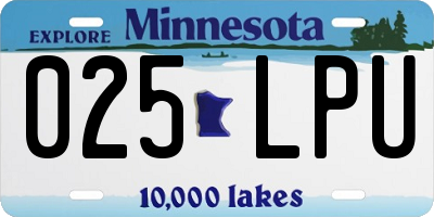 MN license plate 025LPU