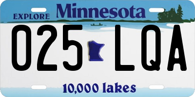 MN license plate 025LQA