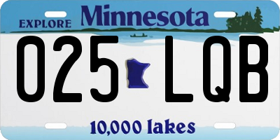 MN license plate 025LQB