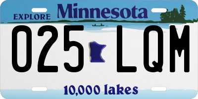 MN license plate 025LQM