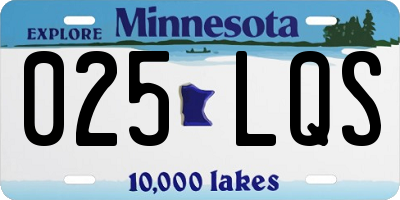 MN license plate 025LQS