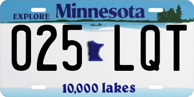 MN license plate 025LQT