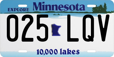 MN license plate 025LQV