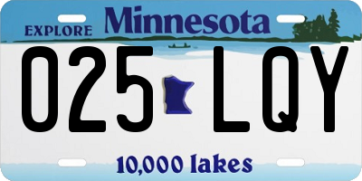 MN license plate 025LQY