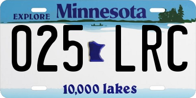 MN license plate 025LRC