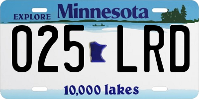 MN license plate 025LRD