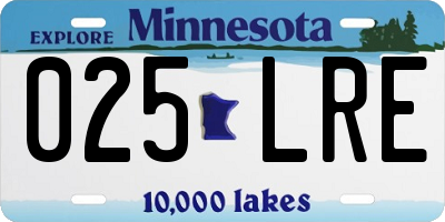 MN license plate 025LRE
