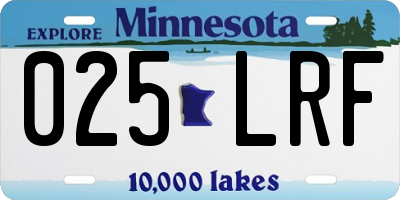 MN license plate 025LRF