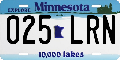 MN license plate 025LRN
