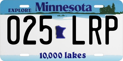 MN license plate 025LRP