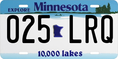 MN license plate 025LRQ