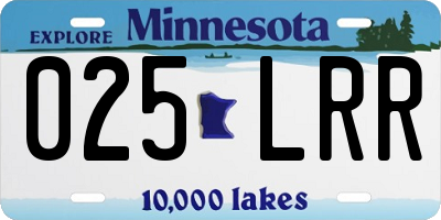 MN license plate 025LRR