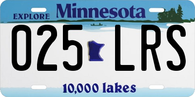 MN license plate 025LRS