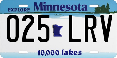 MN license plate 025LRV