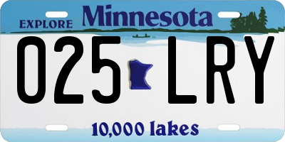 MN license plate 025LRY