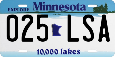 MN license plate 025LSA