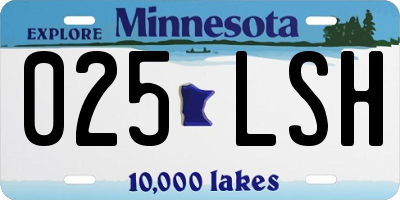 MN license plate 025LSH