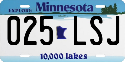 MN license plate 025LSJ