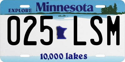 MN license plate 025LSM