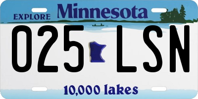 MN license plate 025LSN